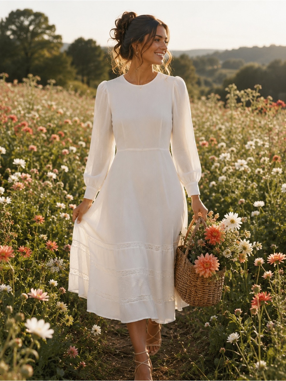 Reformation Valerie Tiered Midi Dress MSRP$370